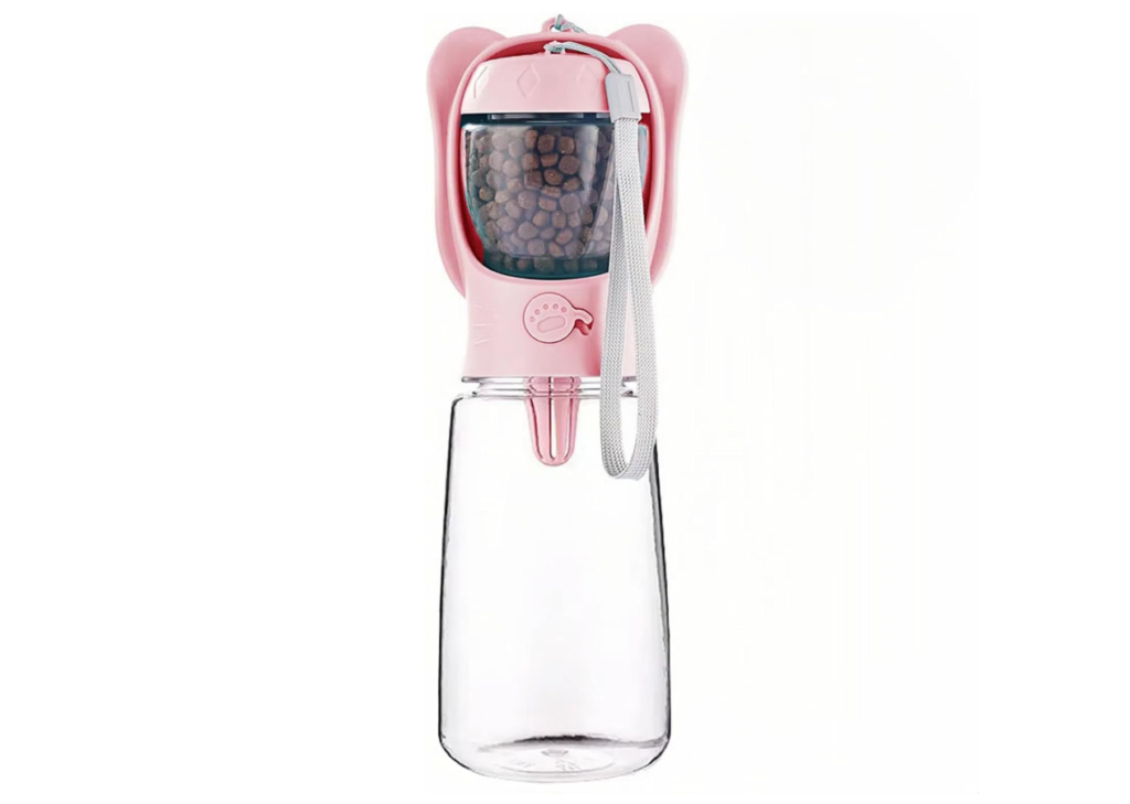 alitent portable drinking water 2 in 1 dog bottle with bowl for walking camping traveling
