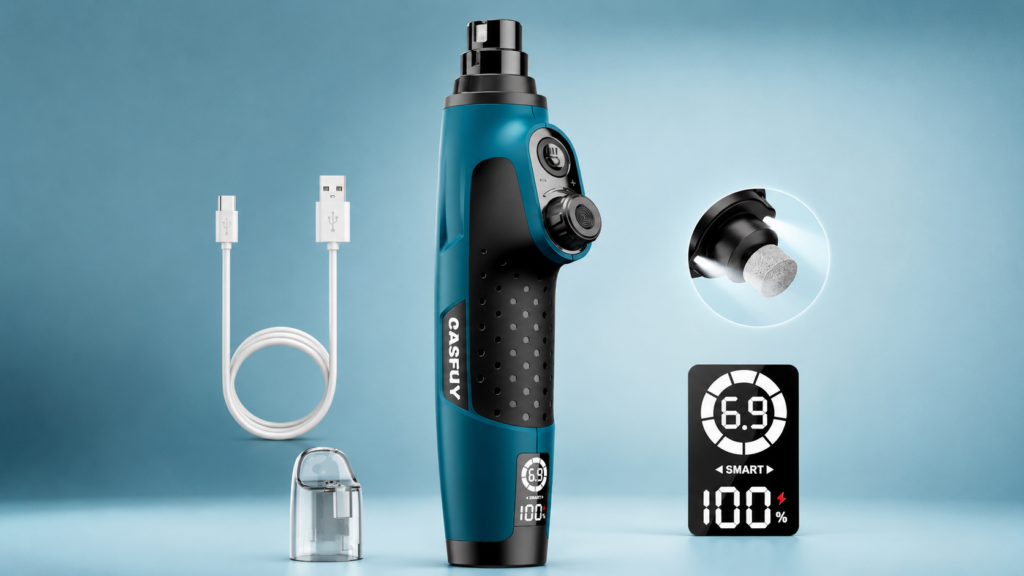 casfuy smart 6 speed dog nail grinder
