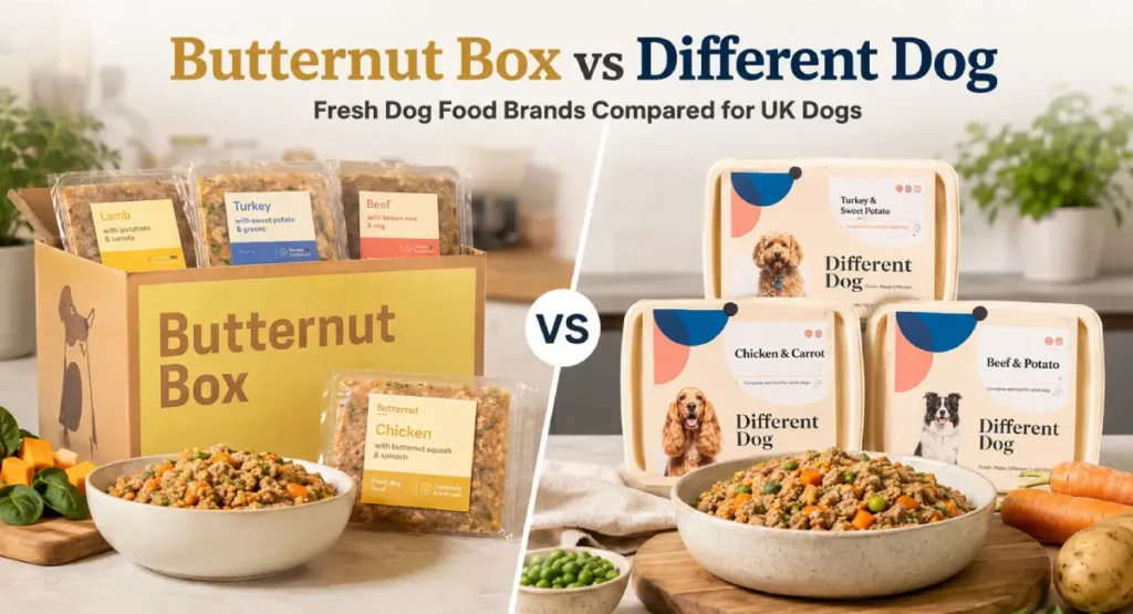 Butternut Box vs Different Dog: Fresh Dog Food Brands Compared for UK Dogs butternut box vs different dog comparison