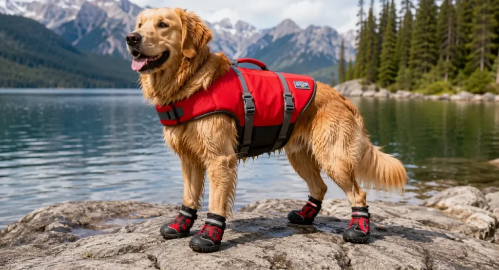 dog boots and life jackets