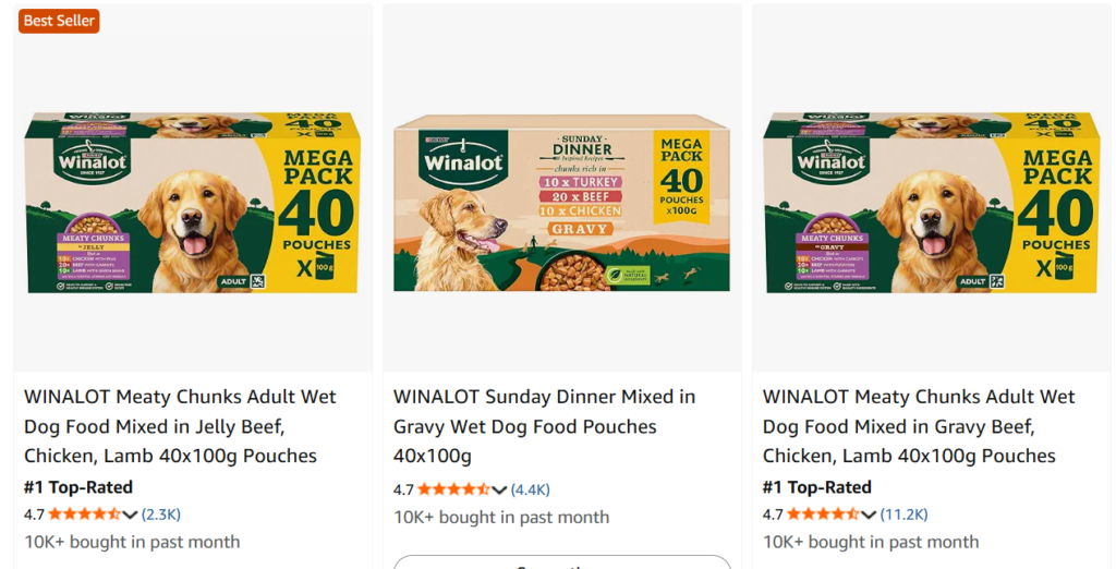 winalot best amazon selling dog food